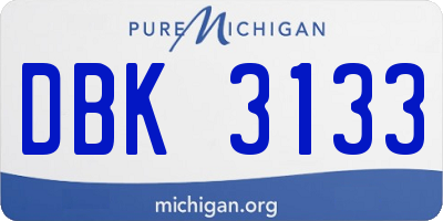 MI license plate DBK3133