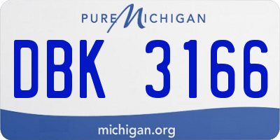 MI license plate DBK3166