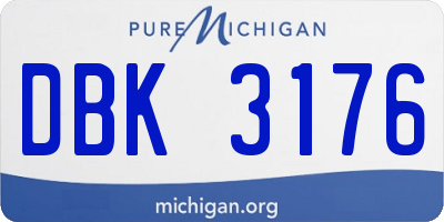MI license plate DBK3176