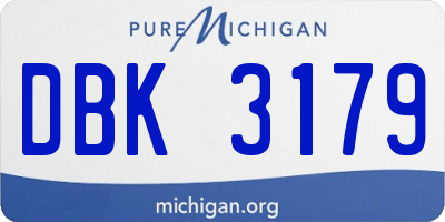 MI license plate DBK3179