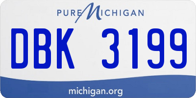 MI license plate DBK3199