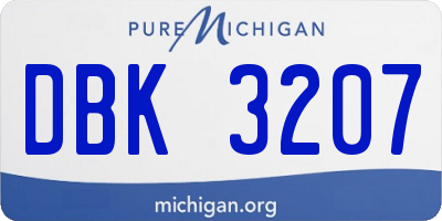 MI license plate DBK3207