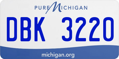 MI license plate DBK3220
