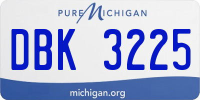 MI license plate DBK3225