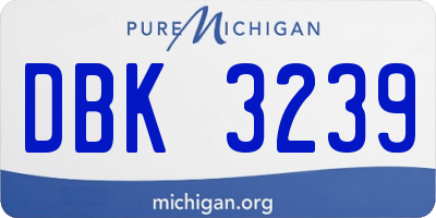 MI license plate DBK3239