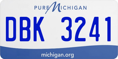 MI license plate DBK3241