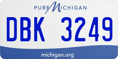 MI license plate DBK3249