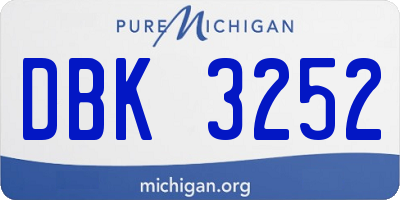 MI license plate DBK3252