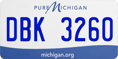 MI license plate DBK3260