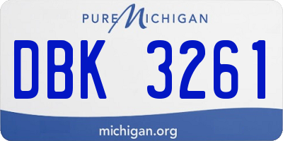 MI license plate DBK3261