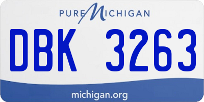 MI license plate DBK3263