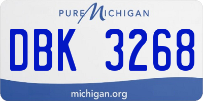 MI license plate DBK3268