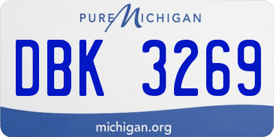 MI license plate DBK3269