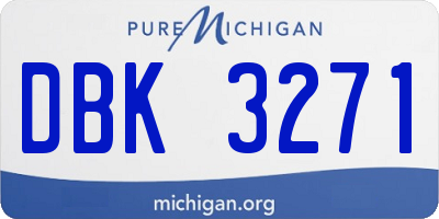 MI license plate DBK3271