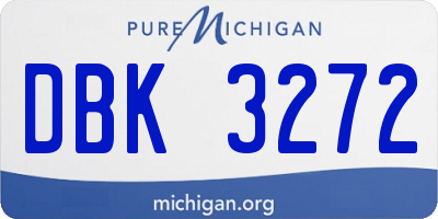 MI license plate DBK3272