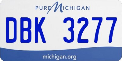 MI license plate DBK3277