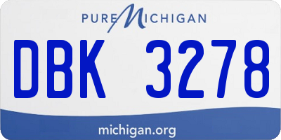 MI license plate DBK3278