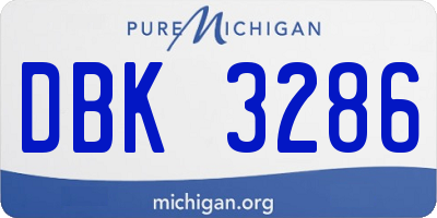 MI license plate DBK3286