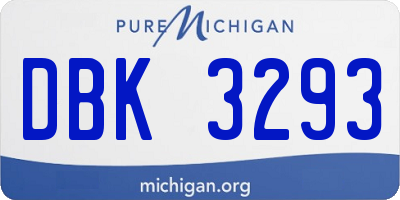MI license plate DBK3293