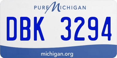 MI license plate DBK3294