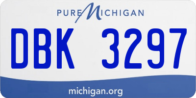 MI license plate DBK3297