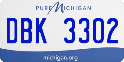 MI license plate DBK3302