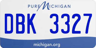 MI license plate DBK3327