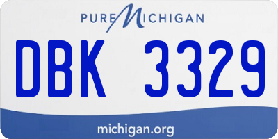 MI license plate DBK3329