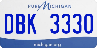 MI license plate DBK3330