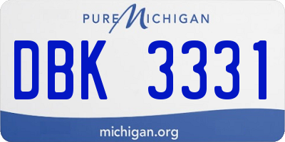 MI license plate DBK3331