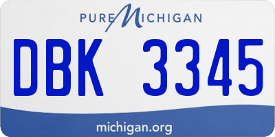 MI license plate DBK3345