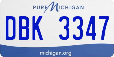 MI license plate DBK3347