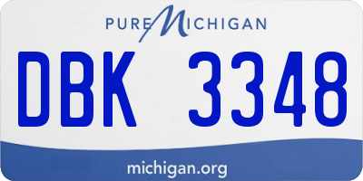 MI license plate DBK3348