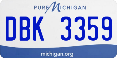 MI license plate DBK3359
