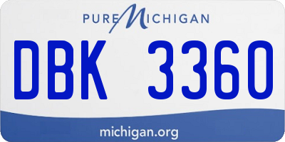 MI license plate DBK3360