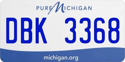 MI license plate DBK3368