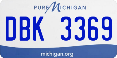 MI license plate DBK3369
