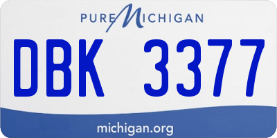 MI license plate DBK3377