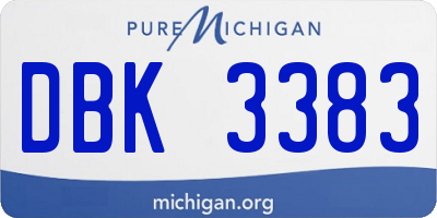 MI license plate DBK3383