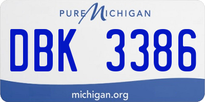 MI license plate DBK3386