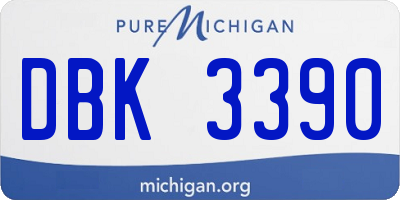 MI license plate DBK3390
