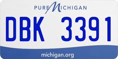 MI license plate DBK3391
