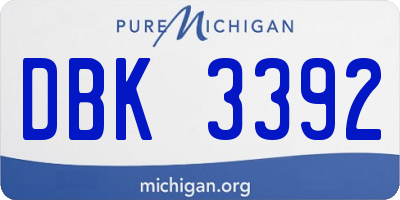 MI license plate DBK3392