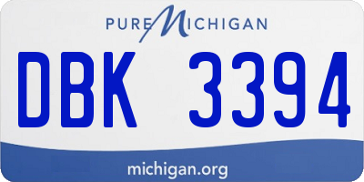 MI license plate DBK3394