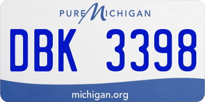 MI license plate DBK3398