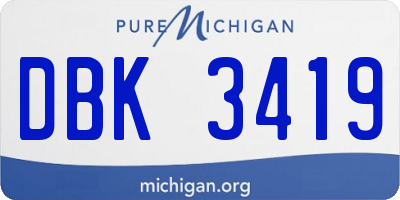MI license plate DBK3419