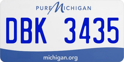 MI license plate DBK3435