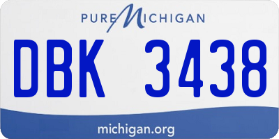 MI license plate DBK3438