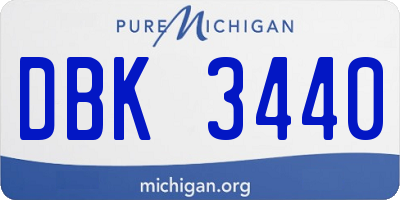 MI license plate DBK3440