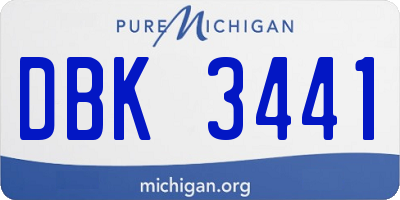 MI license plate DBK3441
